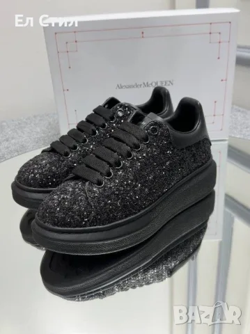 💎Дамски Сникърси Alexander McQueen - Цвят Черно с Камъчета 36 37 38 Цена:66€ Еконт