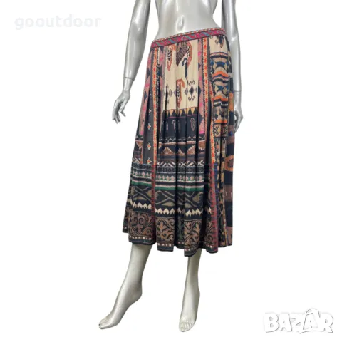 Etro плисирана принт пола вълна и коприна (IT44) , снимка 3 - Поли - 48759427