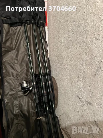 Комплект 3 пръчки 1 макара и калъф с три отделения