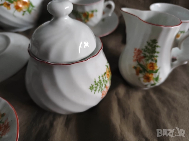 Продавам български сервиз за чай "Китка- Нови пазар", снимка 8 - Сервизи - 52659769
