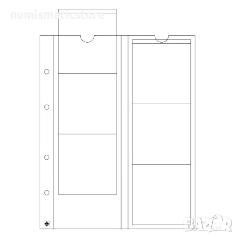 Leuchtturm Optima 65 листи 6 монети до 65 мм /оп.5 бр/