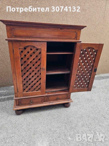 Трапезен шкаф изработен изцяло от масив Тиково дърво, снимка 2 - Шкафове - 53500291