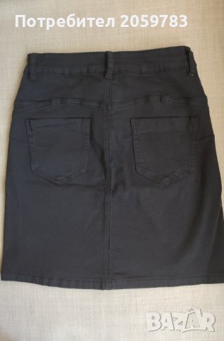 Черна дънкова пола , снимка 2 - Поли - 41168144