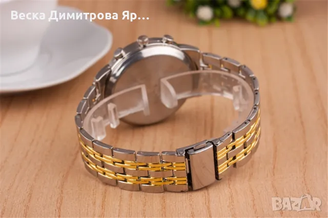 Мъжки ръчен Кварцов часовник ORLANDO с метална каишка, Цвят на циферблата: Златен, бял;, снимка 12 - Мъжки - 47825150