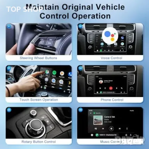 Нов Безжичен адаптер Android Auto за автомобили 2017-2024, 5GHz Wi-Fi, снимка 5 - Друга електроника - 49723868
