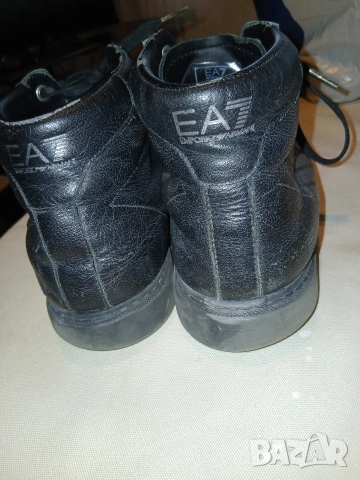 Мъжки зимни боти от естествена кожа, EA7 , снимка 3 - Мъжки боти - 52680717