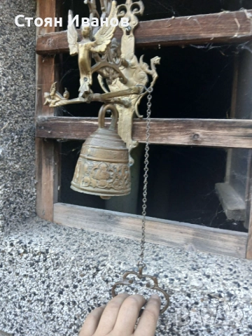 Старинна френска камбана с ангелче - красива декорация за входна врата, снимка 8 - Други - 51903861