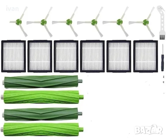 Комплект аксесоари за прахосмукачка , съвместим с iRobot Roomba Combo j7+, гумени четки, HEPA филтри