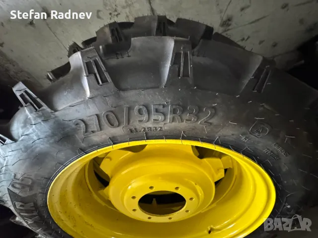 Комплект 4 бр. тесни гуми с джанти за редови обработки - John Deere (270/95-32 - 300/95-46) N01933, снимка 3 - Селскостопанска техника - 49848142