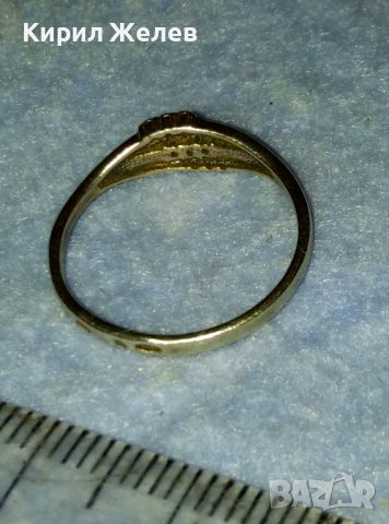 СТАРИНЕН СКЪПОЦЕНЕН с ЦИРКОНИ СРЕБЪРЕН ПРЪСТЕН с ТРИ ПЕЧАТА на МАЙСТОРА и за ПРОБАТА СРЕБРО 40065, снимка 7 - Антикварни и старинни предмети - 42474205