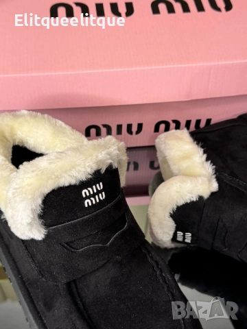 дамски боти с пух miu miu, снимка 4 - Дамски боти - 52225554