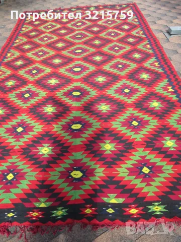 1860 рядък Тетевенски вълнен килим,модел Софрата двулицев 4.20 х 2.30м.