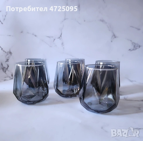 Чаши опушено стъкло, снимка 3 - Чаши - 53807455