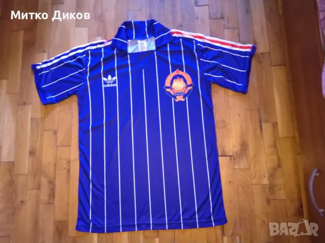 Югославия футболна тениска Адидас 1982г №11 размер М, снимка 2 - Футбол - 48057134