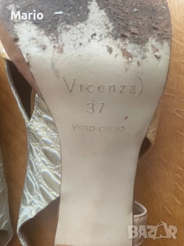 VICENZA дамски сандали на ток от естествена кожа 37, снимка 6 - Сандали - 41283840