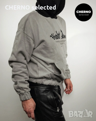 Мъжки суичър с качулка NO BYSTANDERS Oversized Hoodie – размер L•XL – Нов с етикети, снимка 6 - Суичъри - 53850626
