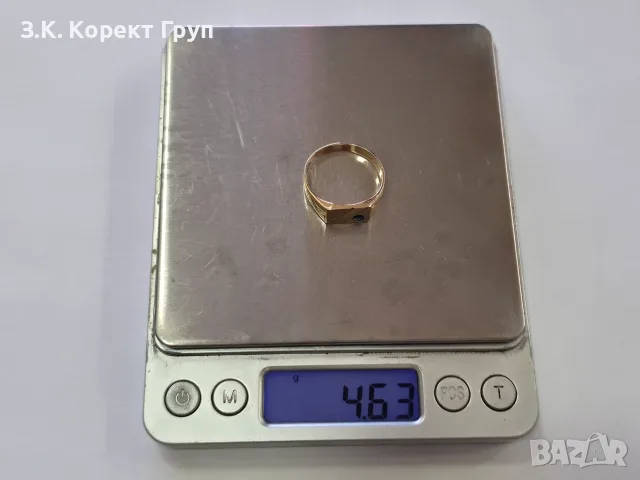 Златен пръстен 14К 585 / 4,63 гр., снимка 8 - Пръстени - 56337642
