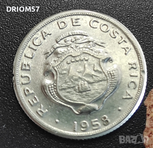 Монета Коста Рика - 1 бр. [1958], снимка 2 - Нумизматика и бонистика - 51937394