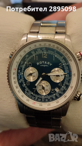 Швейцарски часовник Rotary 100 автентичен със сертификат , снимка 1 - Мъжки - 44519098