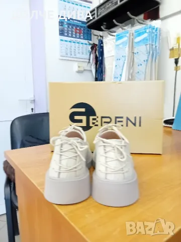 Дам.обувки м234 естествена кожа бежави, снимка 3 - Дамски ежедневни обувки - 49489288