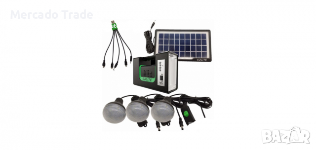 Соларна система, 3 крушки, Радио, MP3 плейър, снимка 2 - Къмпинг осветление - 36265932