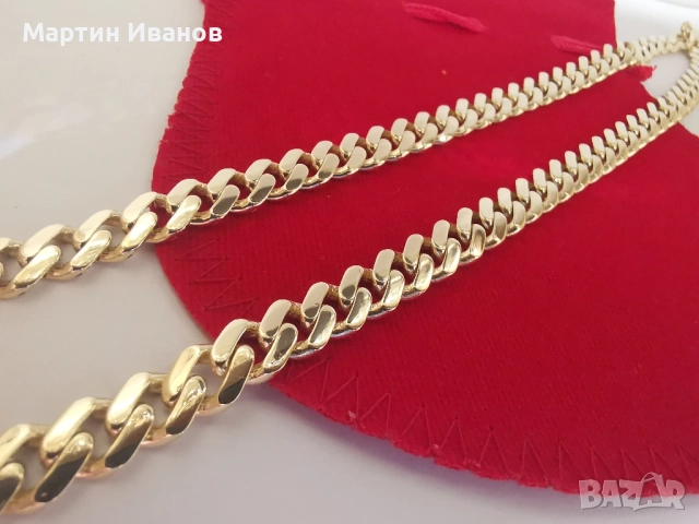 Златен синджир Монако панцер , снимка 5 - Колиета, медальони, синджири - 52497611