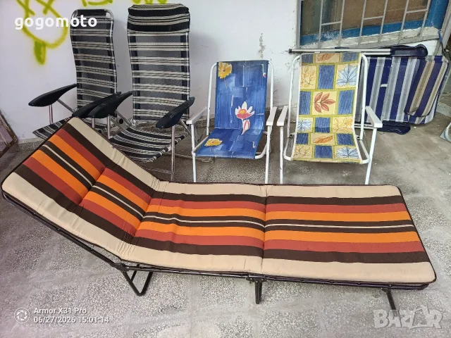 сгъваем стол за плаж, шезлонг , снимка 8 - Къмпинг мебели - 55885750