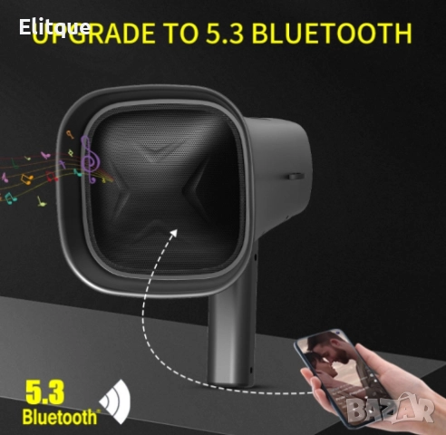 Соларен мегафон Безжичен, Bluetooth ,Външен високоговорител, снимка 5 - Друга електроника - 52832102