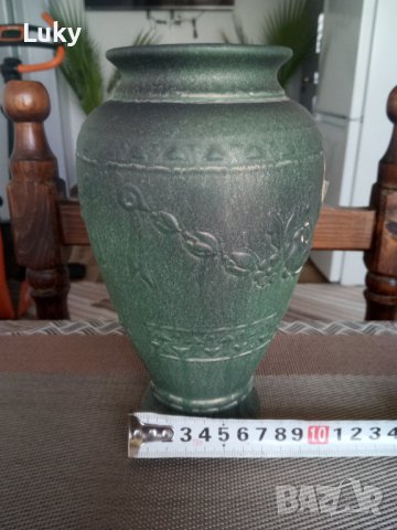 Продавам красива,антика,амфора- ваза.Керамика.Маркирана.ФРГ-SCHEURIH..Ръчна изработка., снимка 6 - Антикварни и старинни предмети - 42671125