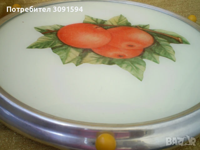 Ретро въртящ порцеланов поднос на плодове, снимка 2 - Аксесоари за кухня - 41147562