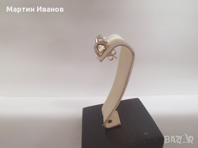 Златни обеци на винт , снимка 4 - Обеци - 35969781