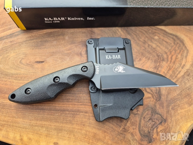 Нож KA BAR Hinderer 2485 с фиксирано острие,фултанг с кания, снимка 6 - Ножове - 52838446