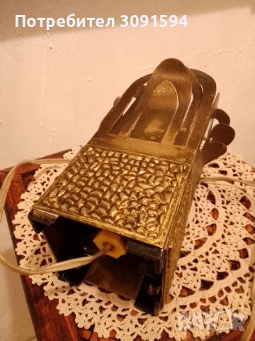 Сувенирна нощна лампа "Kamelyok" от епохата на далечните седемдесет години СССР месинг , снимка 5 - Други ценни предмети - 41681358