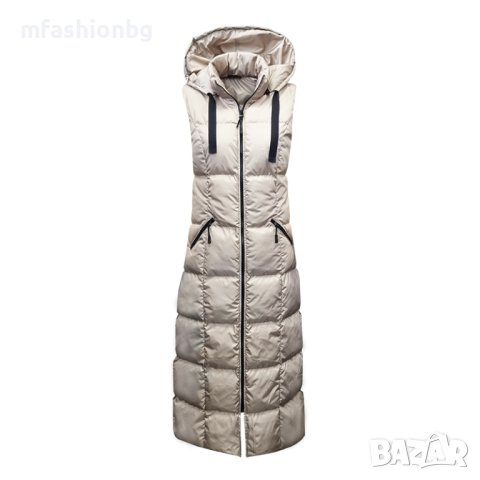 Дълъг Дамски Елек с качулка City Angels Jeans, 115см , снимка 7 - Елеци - 42083831