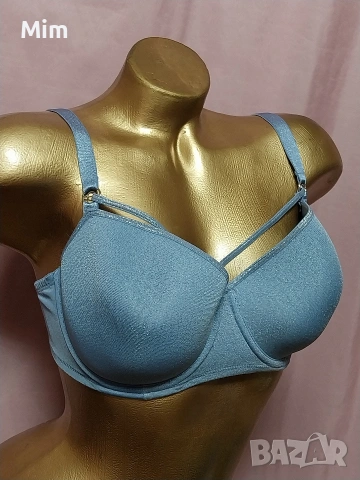 marlies/dekkers 80 D Сутиен с чокър от син брокат , снимка 2 - Бельо - 53833182