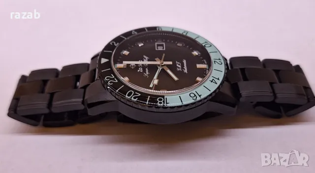 Zodiac Super Sea Wolf GMT Blackout Limited Edition 82psc., снимка 6 - Мъжки - 49120548