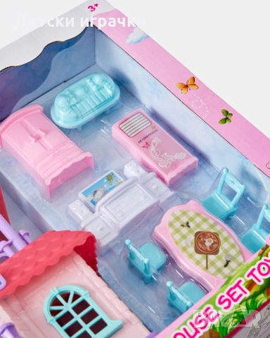 Къща за кукли музикална вила за момичета с мебели и кола, снимка 8 - Кукли - 52093358