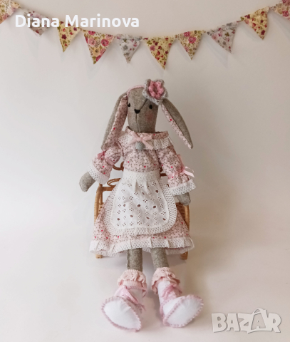 Зайче ръчна изработка с рокля и обувки, подарък за момиче, подарък за дете, снимка 10 - Други - 44603723