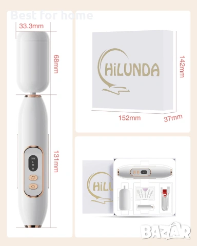 2 в 1 електрическа пила за нокти с машина за почистване на четки за грим , снимка 7 - Друга електроника - 53259052