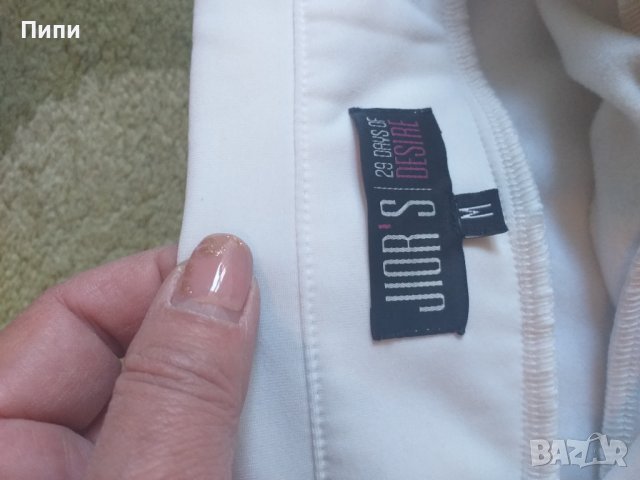 Интересна пола,плътна в бяло, черно, снимка 3 - Поли - 39476697