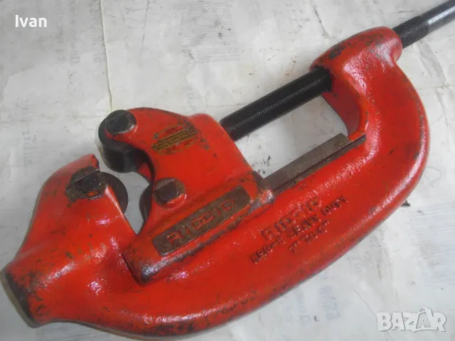 3 Цола RIDGID №23-3" Made in USA Тръборез масивен рязне стоманени тръби 68см/6,0кг/захват 11см , снимка 18 - Други инструменти - 47325809