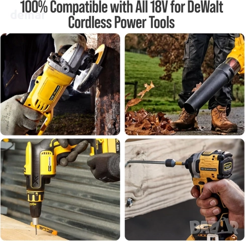 ASUNCELL 2 броя литиево-йонни батерии 5.5Ah 18V за инструменти Dewalt, снимка 4 - Други инструменти - 52846950