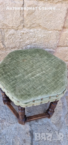 Винтидж дървена табуретка , снимка 17 - Дивани и мека мебел - 52553980