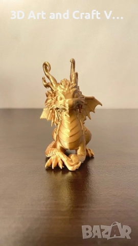Декоративна фигура Златно драконче, снимка 3 - Други - 51550714