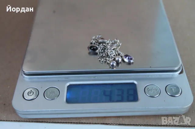 Дамска сребърна гривна , снимка 7 - Гривни - 47608160