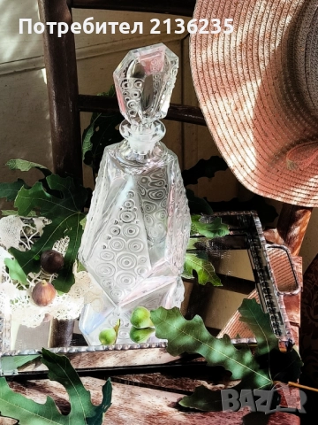 Кристална гарафа Бохемия, снимка 6 - Антикварни и старинни предмети - 51706586