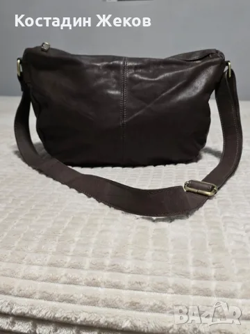 Дамска оригинална италианска чанта от естествена кожа. GENUINE LEATHER / BORSE IN PELLE / 