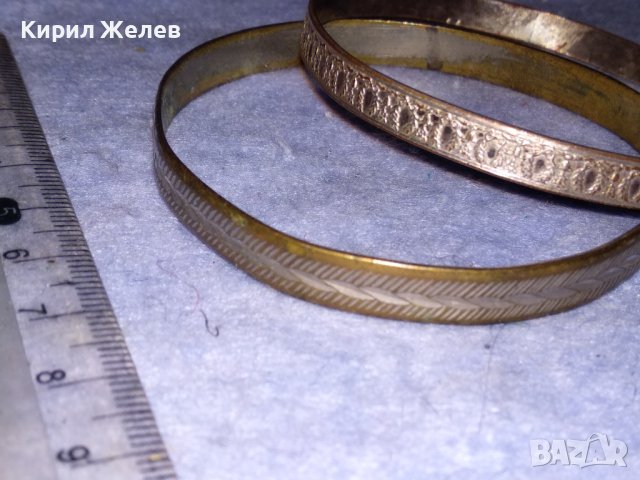 ДВЕ СТАРИННИ МЕДНА и БРОНЗОВА с ПОСРЕБРЯВАНЕ ОРНАМЕНТИРАНИ РЕТРО ГРИВНИ МАЙСТОРСКА ИЗРАБОТКА 37515, снимка 6 - Антикварни и старинни предмети - 40836402