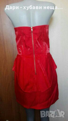 Официална червена рокля с пеплум💕👗 L р-р💕👗 ПРОМОЦИЯ 8лв.❤  код 047, снимка 3 - Рокли - 26190896