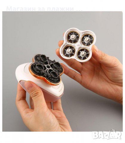 ЕЛЕКТРИЧЕСКА САМОБРЪСНАЧКА ТРИМЕР FLAWLESS LEGS С ЧЕТИРИ ГЛАВИ - код 2646, снимка 7 - Електрически самобръсначки - 34188577